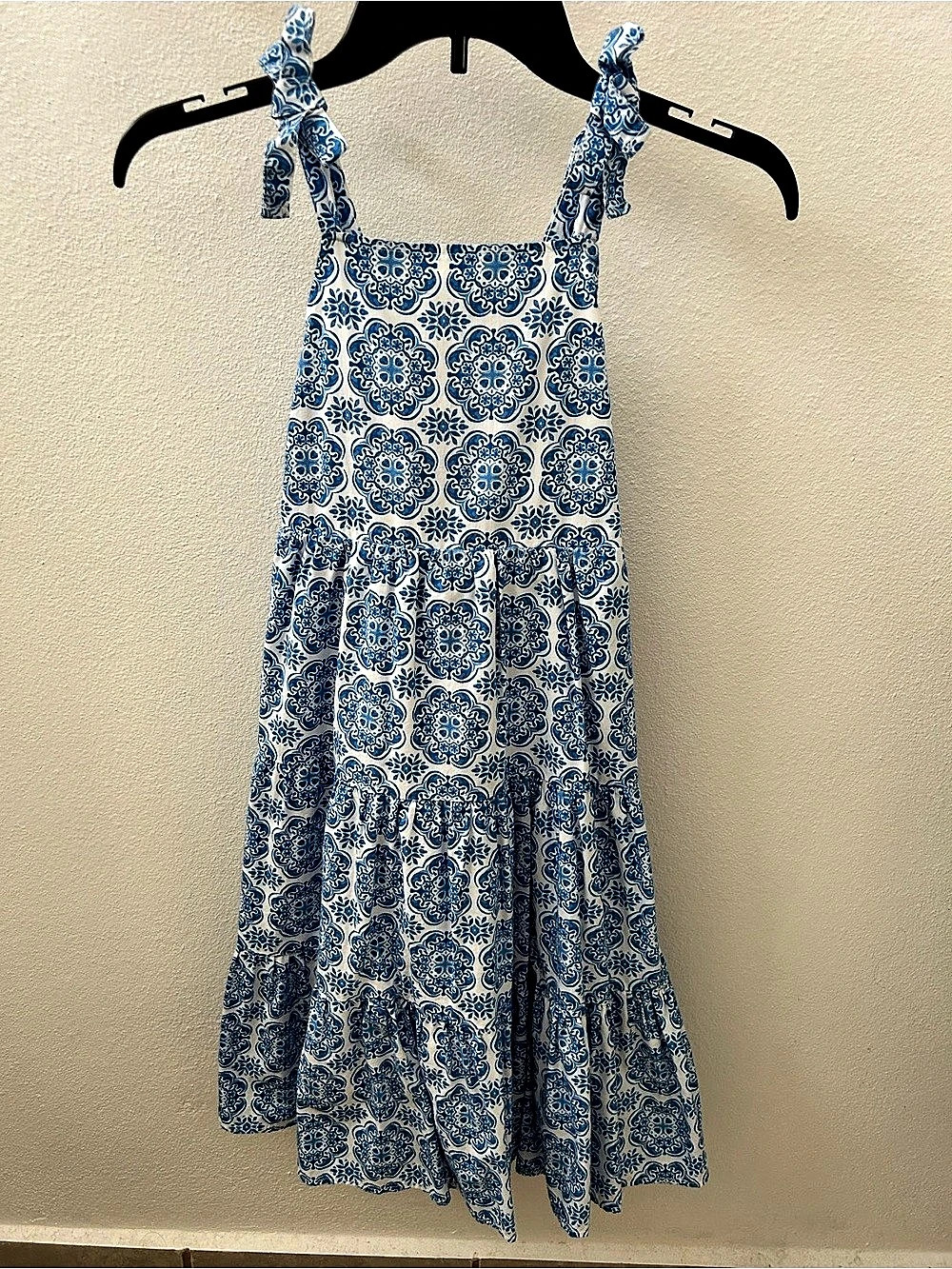 Maxi Dress in Blue & White